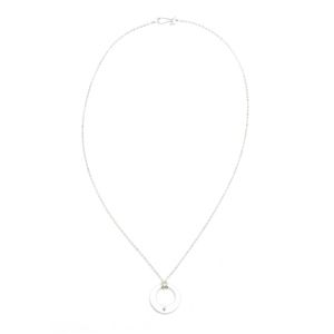 White Planet Pendant Necklace